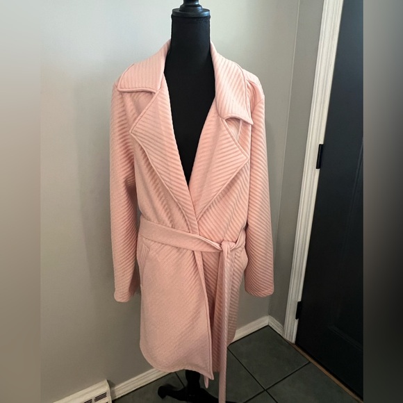 Steve Madden Jackets & Blazers - Steve Madden Knit Tie Waist Trench Coat. Rose Smoke XLarge NWT